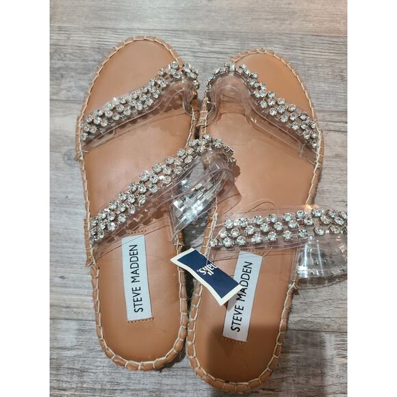 Steve Madden size 8.5 women's Zendaya silver espadrille style sandals - Picture 7 of 9